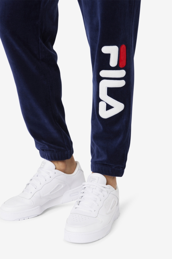 Mansur Velour Pant Navy-White-Red Fila