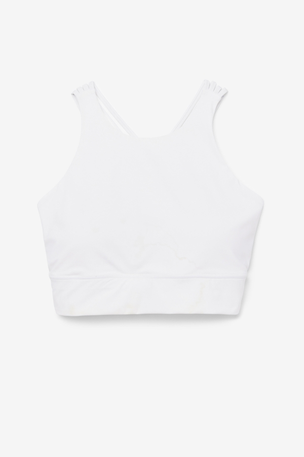 Fila White Uplift High Neck Sports Bra