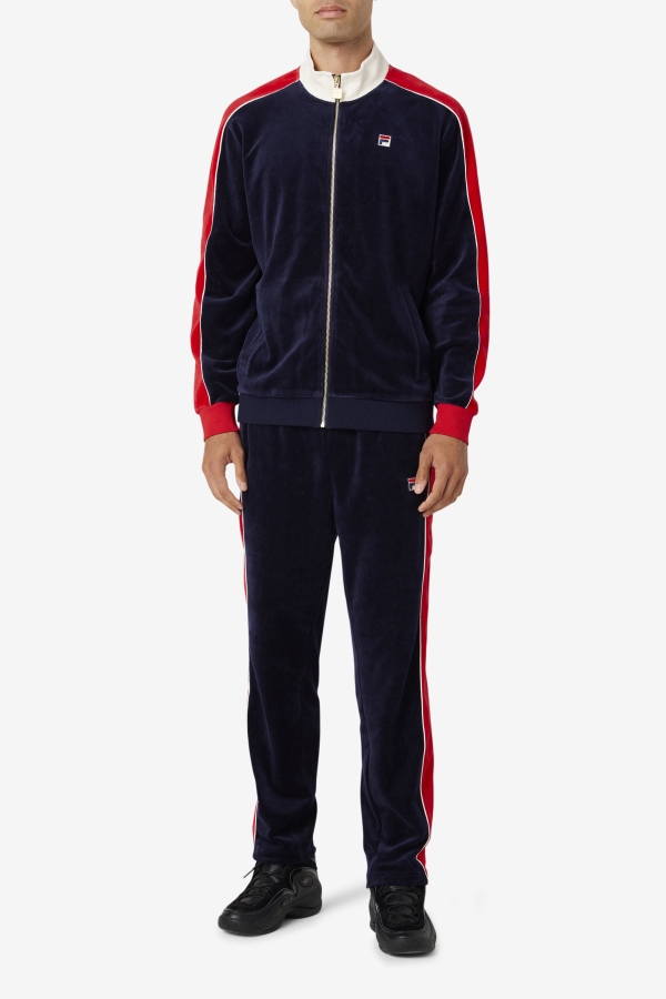 Peacoat-Gardenia-Red Fila Cima Velour Jacket