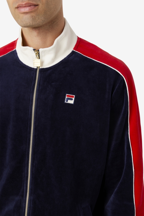 Peacoat-Gardenia-Red Fila Cima Velour Jacket