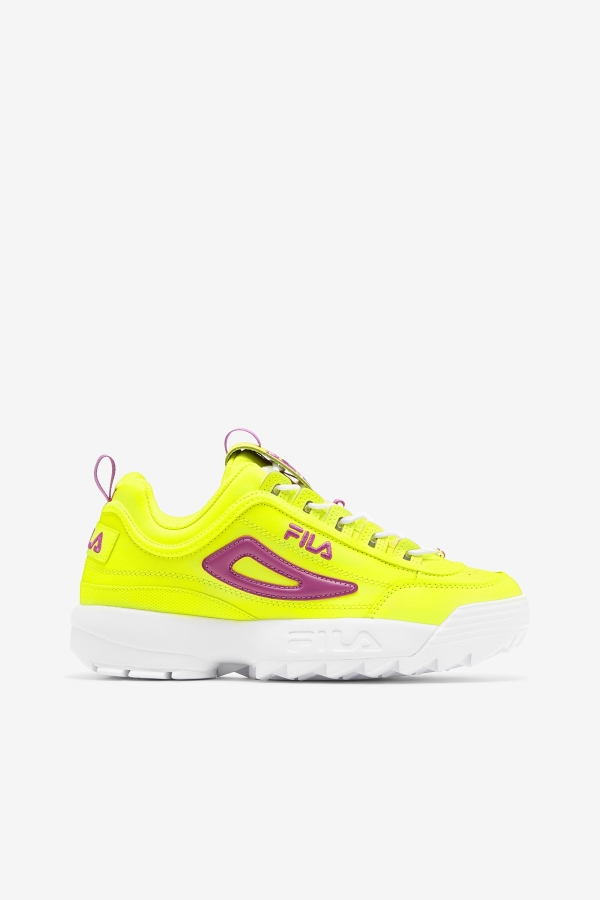 Women's Disruptor 2 Premium Yellow-Orchid Flower-White Fila