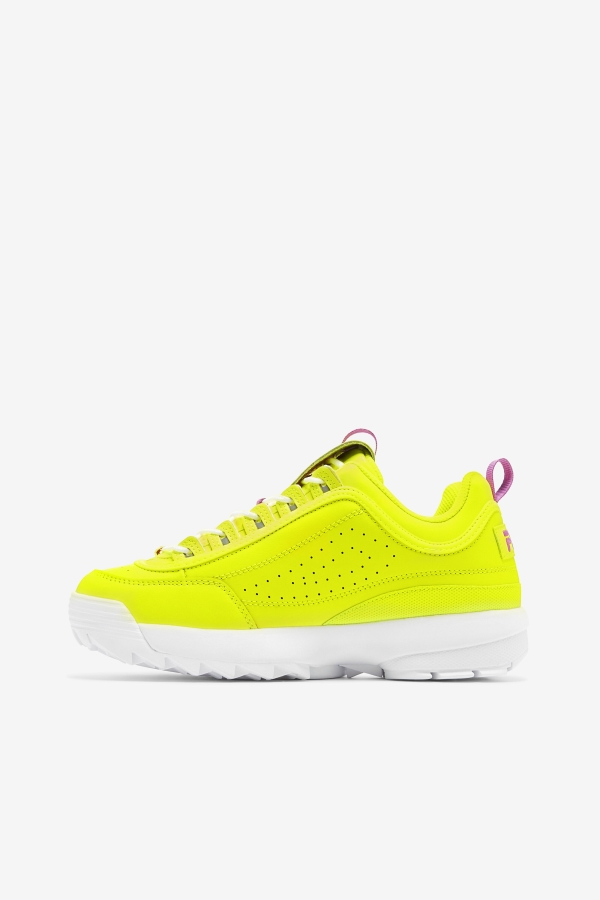 Women\'s Disruptor 2 Premium Yellow-Orchid Flower-White Fila