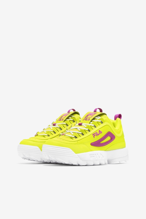 Women\'s Disruptor 2 Premium Yellow-Orchid Flower-White Fila