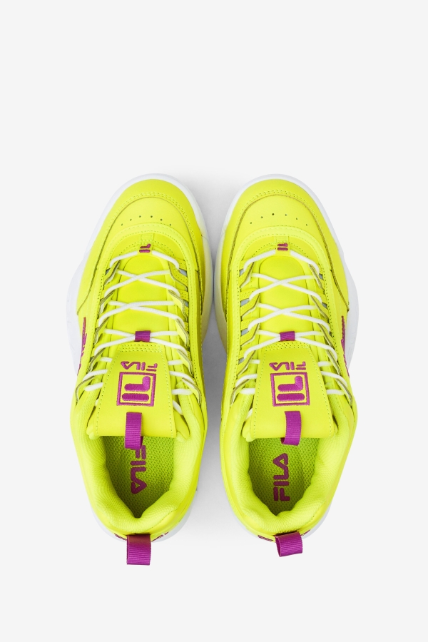 Women\'s Disruptor 2 Premium Yellow-Orchid Flower-White Fila