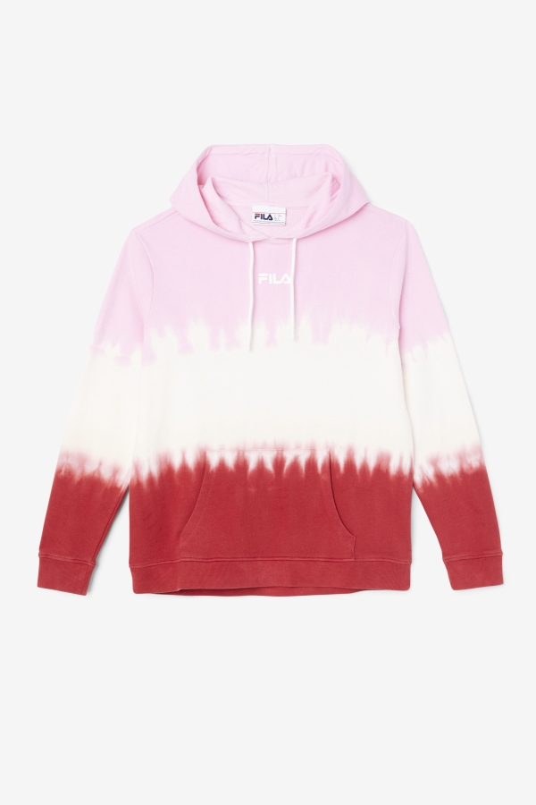 Fila Pirouette-White-Earth Red Aerolynn Tie Dye Hoodie