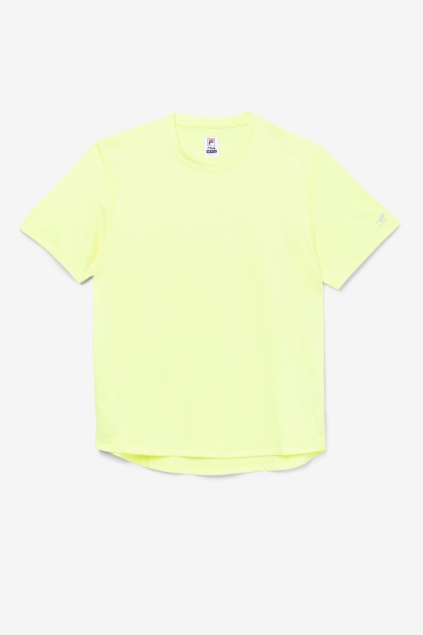 Pickleball Scallop Hem Crew YellowHeather Fila