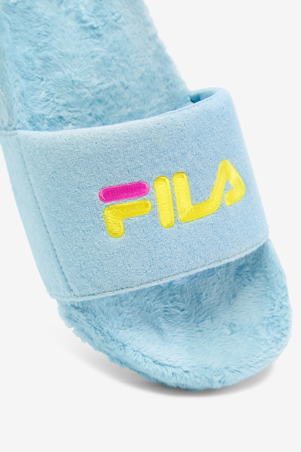 Petit Four-Purple-Yellow Terry Drifter Slide Fila