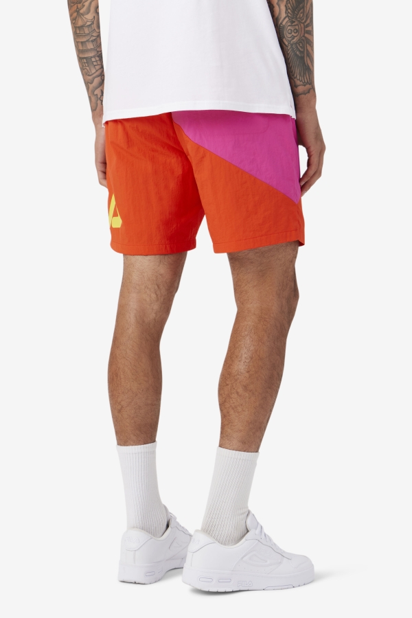 Ama Swim Short Purple-Cherry Tomato-Yellow Fila