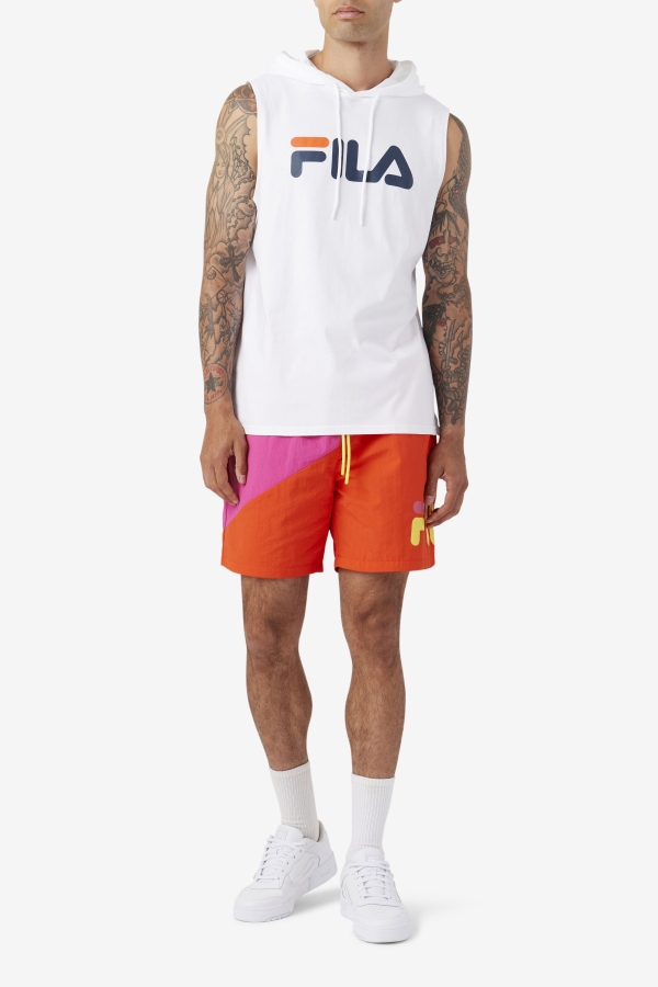 Ama Swim Short Purple-Cherry Tomato-Yellow Fila