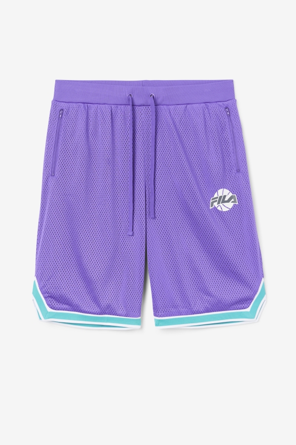 Purple-Ceramic-White-Shadow Ovi Basketball Short Fila