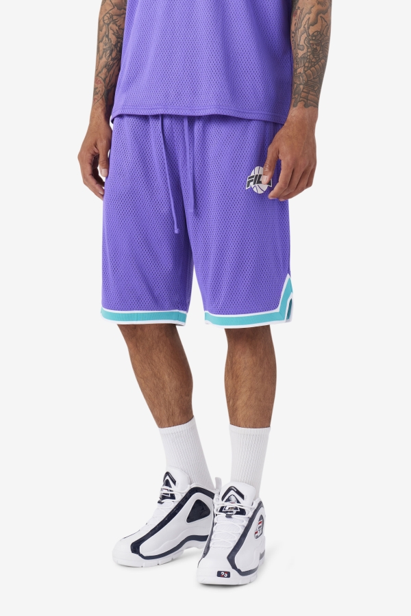 Purple-Ceramic-White-Shadow Ovi Basketball Short Fila