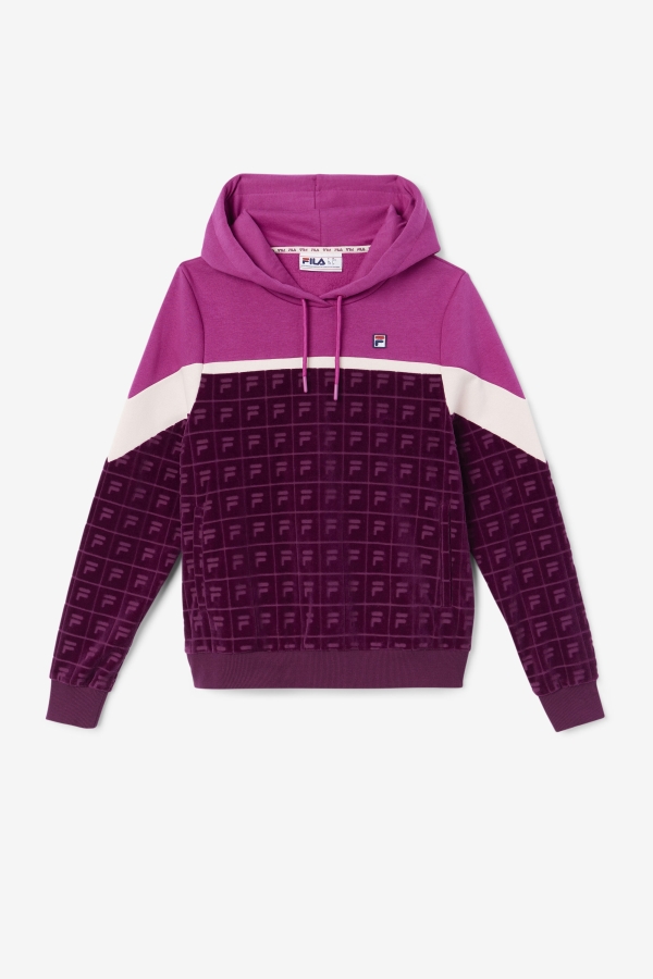 Lorri Velour Hoodie Grape Wine-Rouge-Potpourri Fila