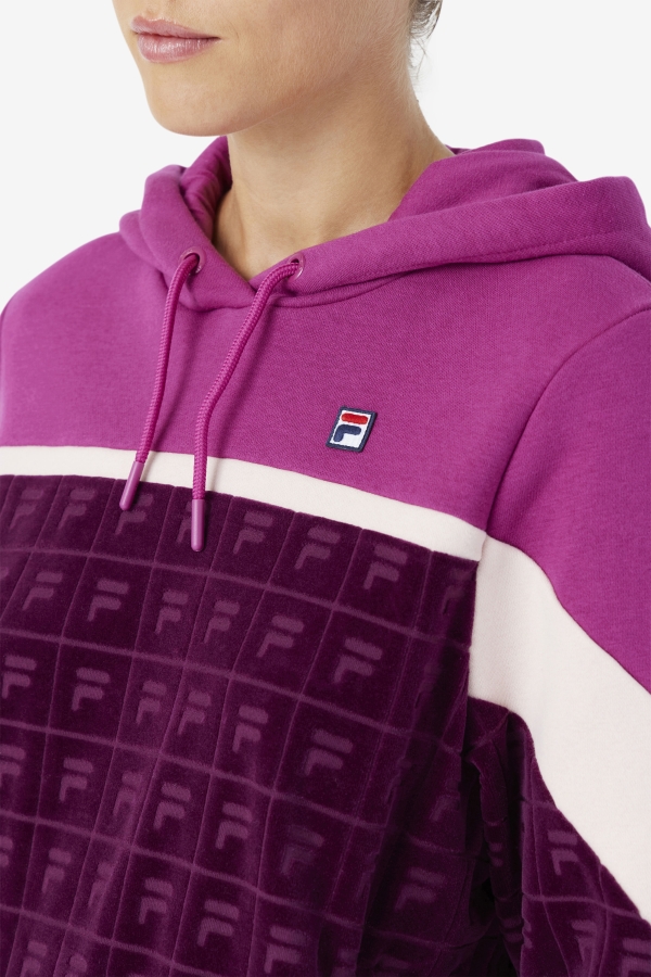 Lorri Velour Hoodie Grape Wine-Rouge-Potpourri Fila